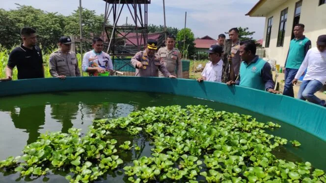 Polsek Kuantan Tengah Dukung Penilaian Lomba Lahan Ketahanan Pangan Bergizi oleh Dit Binmas Polda Riau di Desa Beringin Taluk